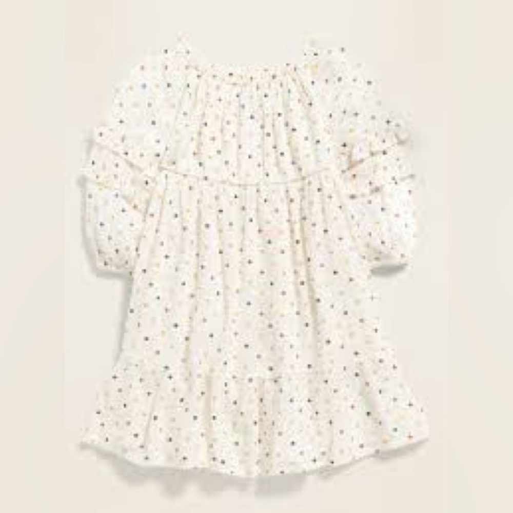 5/$10 Old Navy- Polka-Dot Ruffle-Tiered Crepe Dress for Toddler Girls 5T